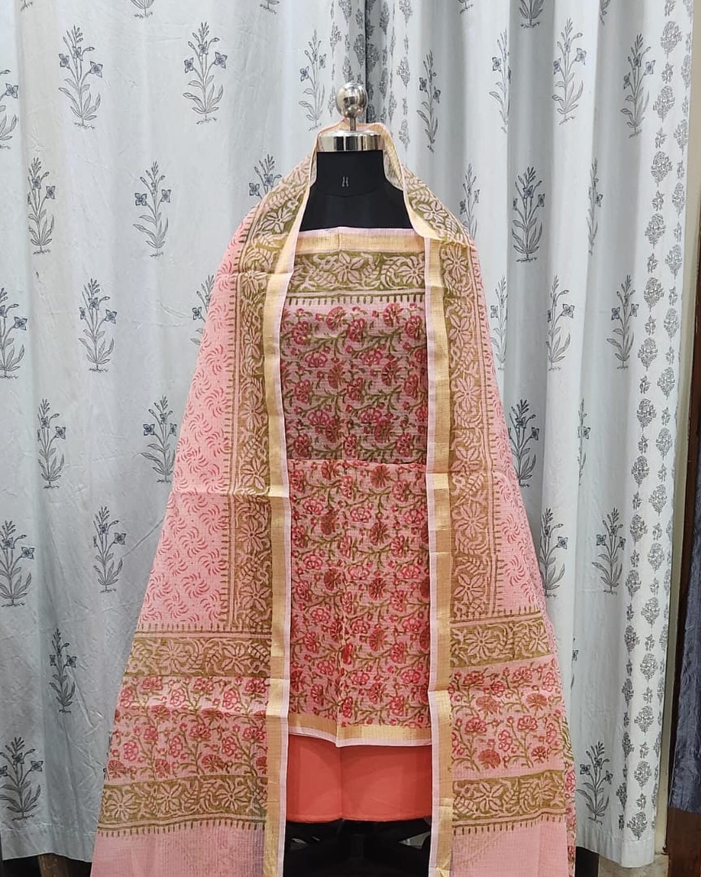 Orange kota doria suit set