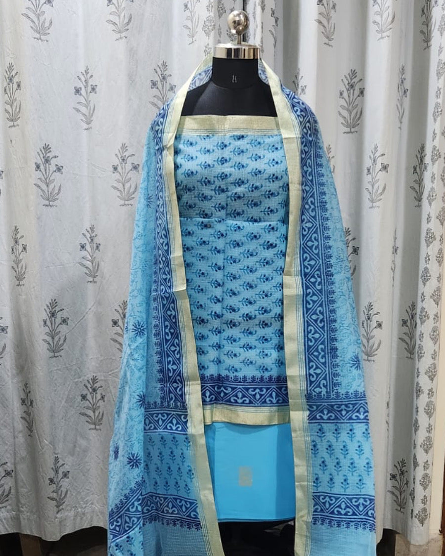 Firozi Kota doria suit set