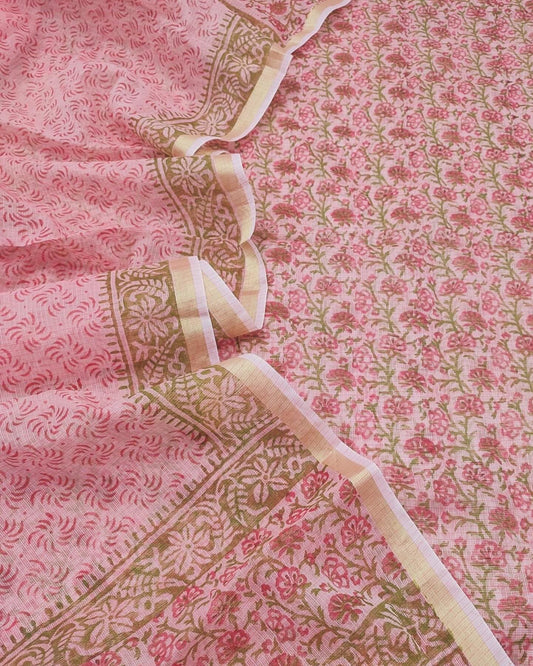 Orange kota doria suit set