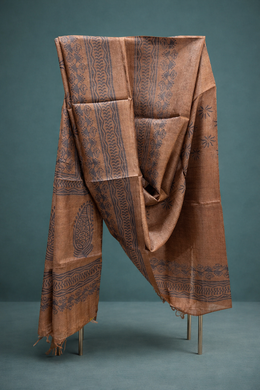 Handwoven Kosa Silk Dupatta