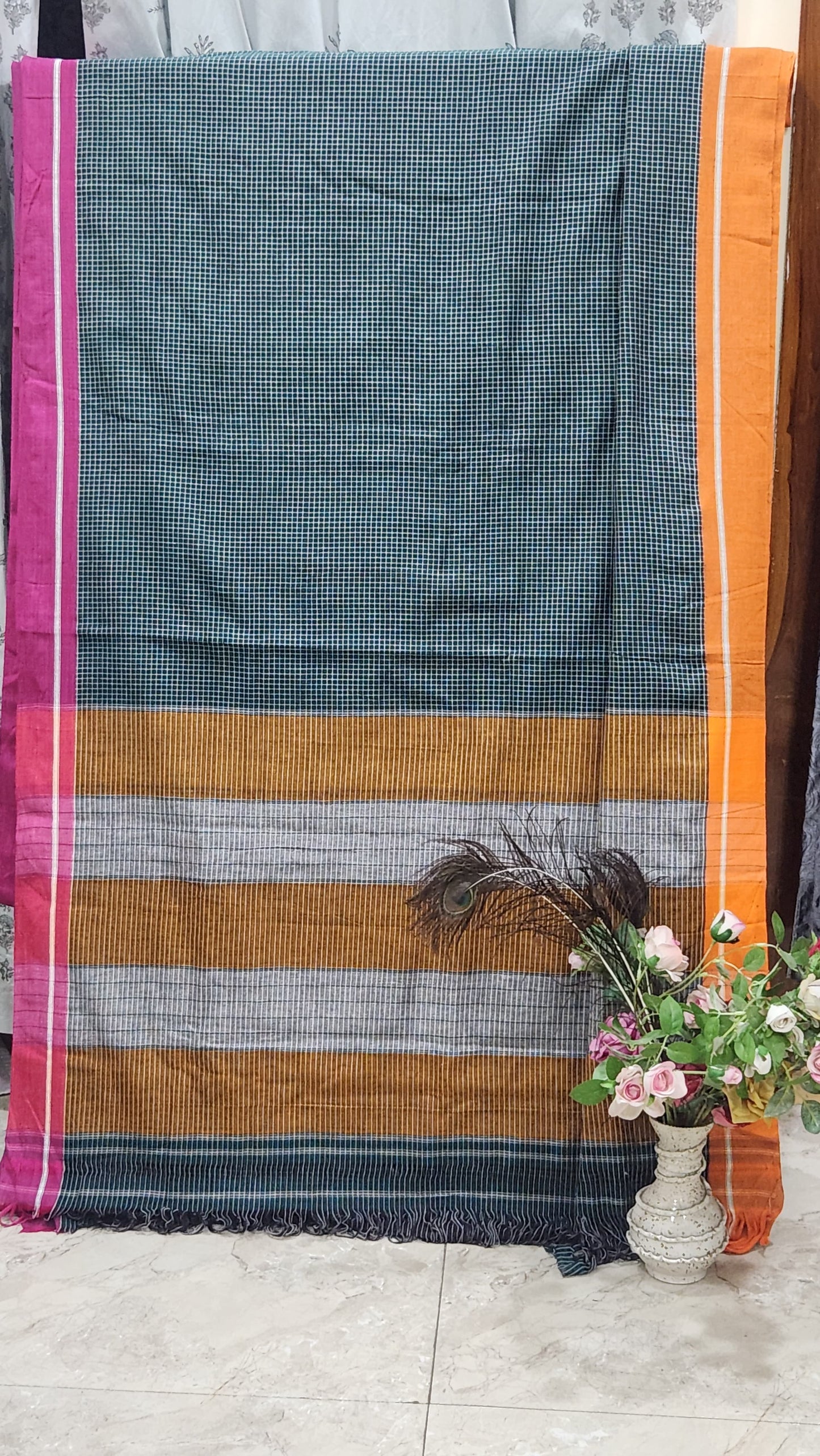 Ganga Jamuna Border Patteda Anchu Saree